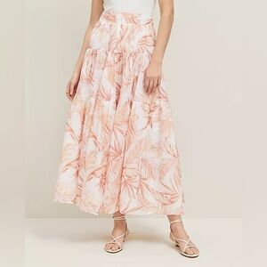 Ann Taylor Floral Tiered Full Skirt Size 4.  Blush